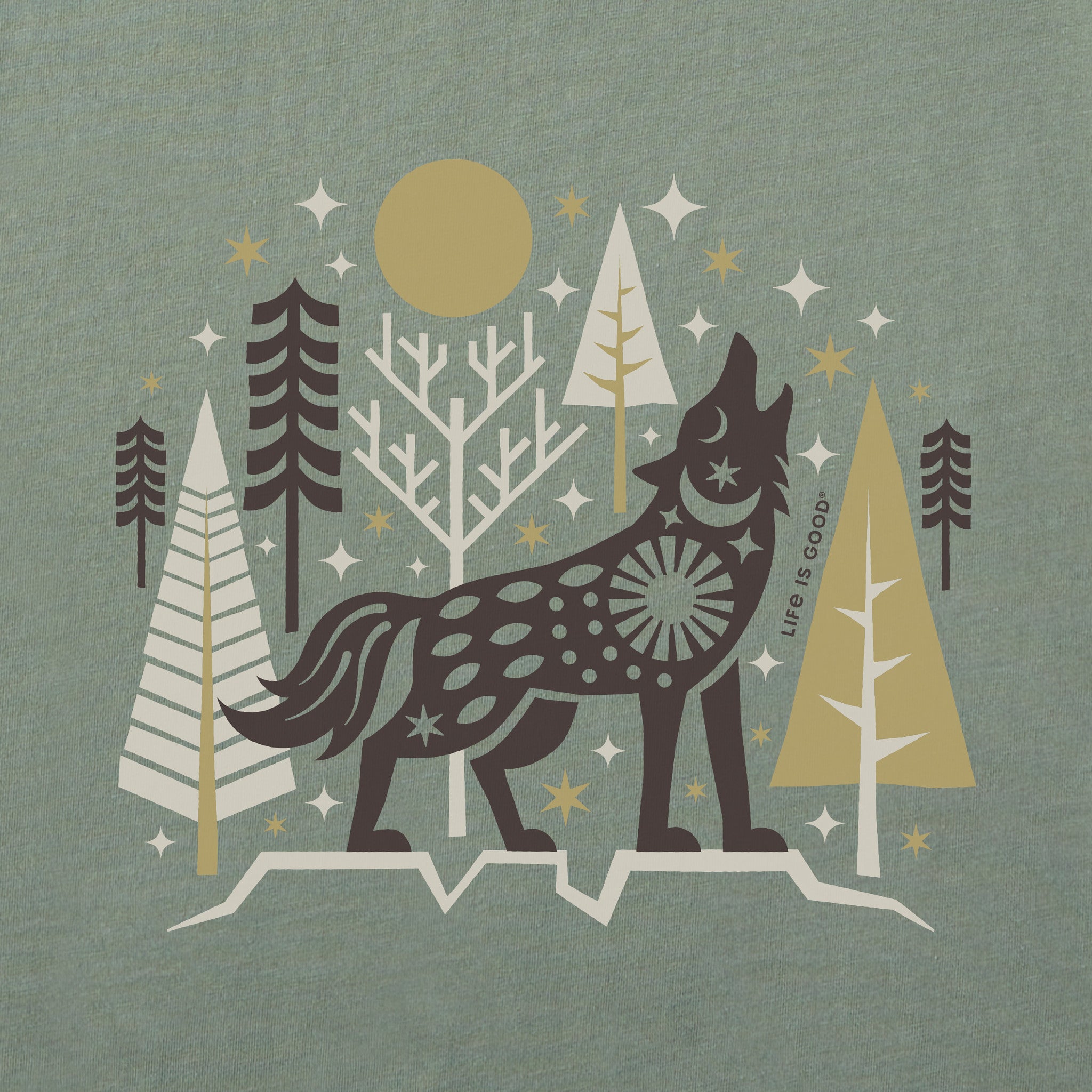 Men's Winter Wolf Long Sleeve Crusher Tee