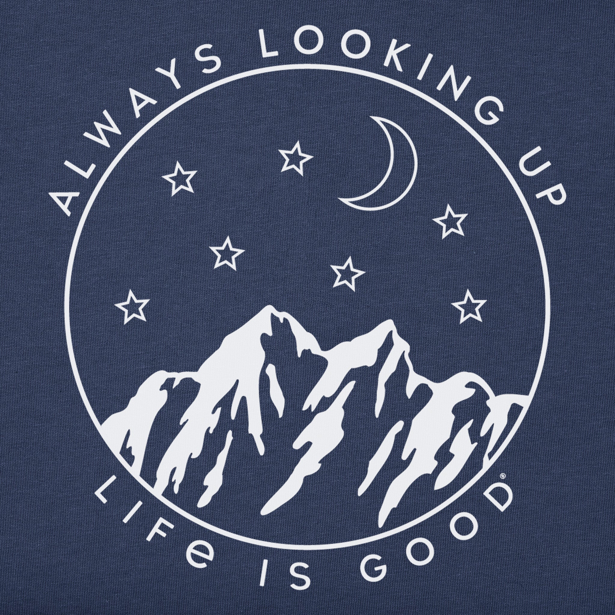 Women's Always Looking Up Celestial Short Sleeve Crusher Boxy Tee