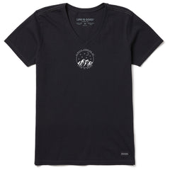Women's Always Looking Up Celestial Short Sleeve Vee