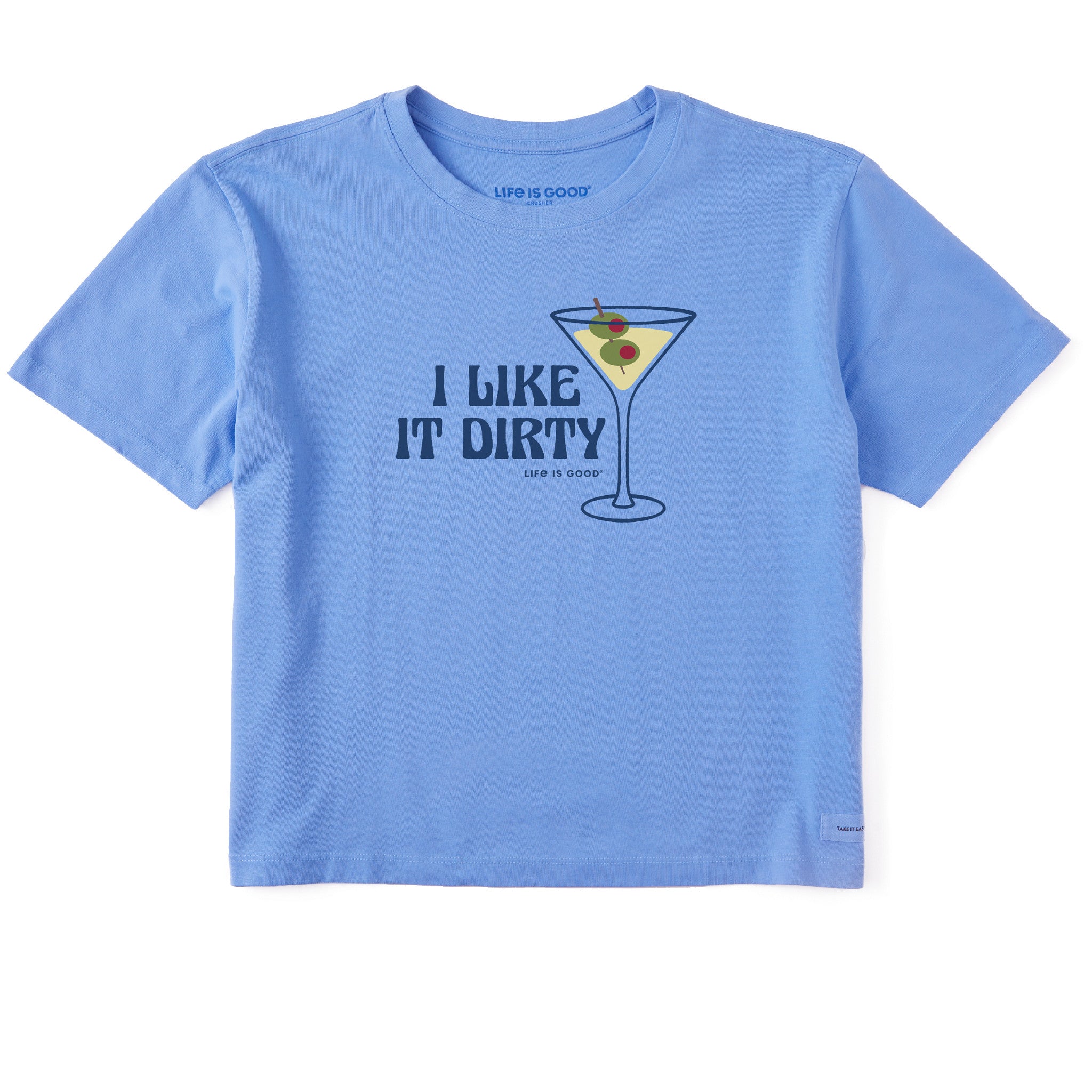 Women's I Like it Dirty Martini Short Sleeve Crusher Boxy Tee