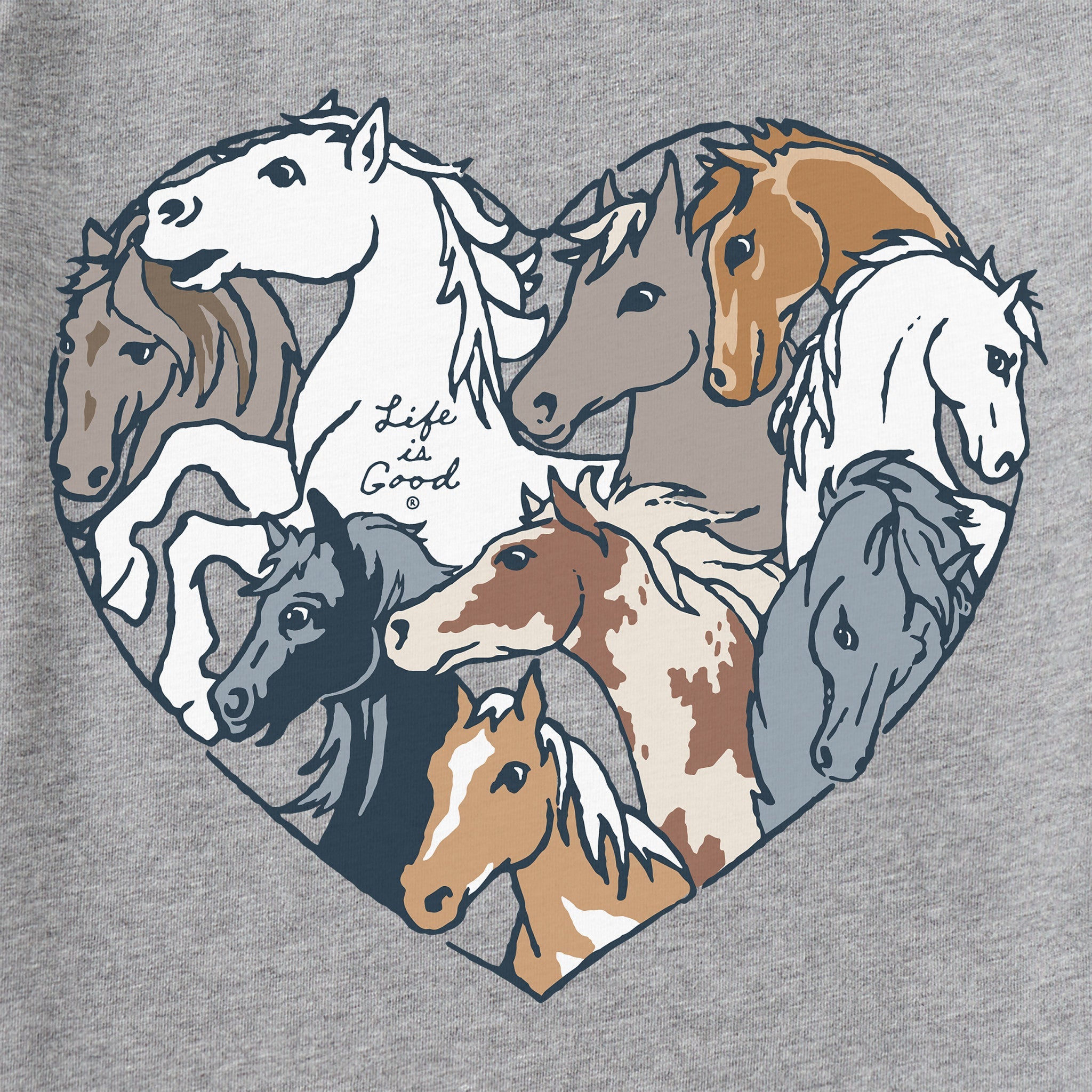 Women's Horses Heart Short Sleeve Vee