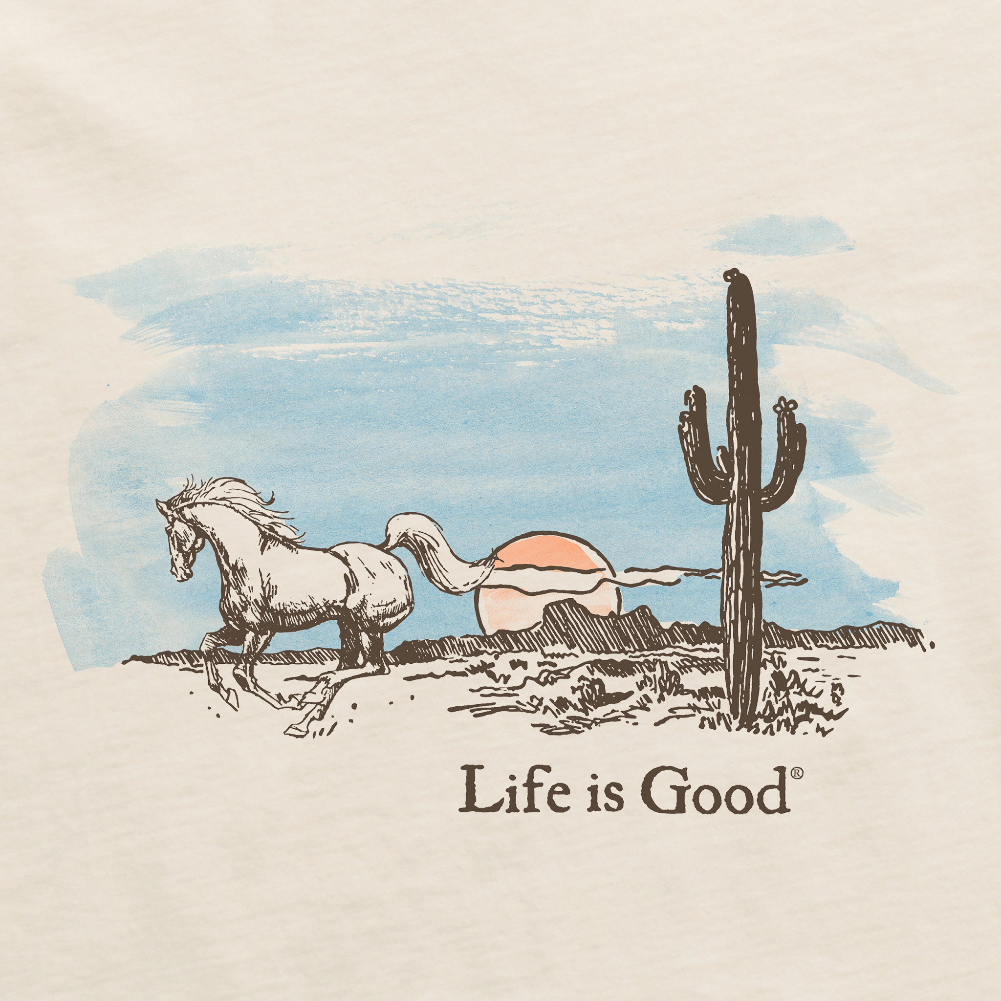 Women's Horse Cactus Short Sleeve Crusher Boxy Tee