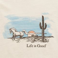 Women's Horse Cactus Short Sleeve Crusher Boxy Tee