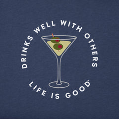 Women's Drinks Well with Others Martini Short Sleeve Crusher Boxy Tee