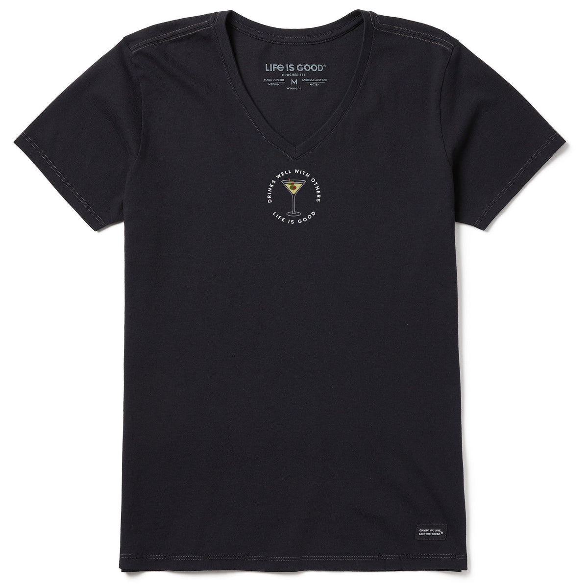 Women's Drinks Well with Others Martini Short Sleeve Vee