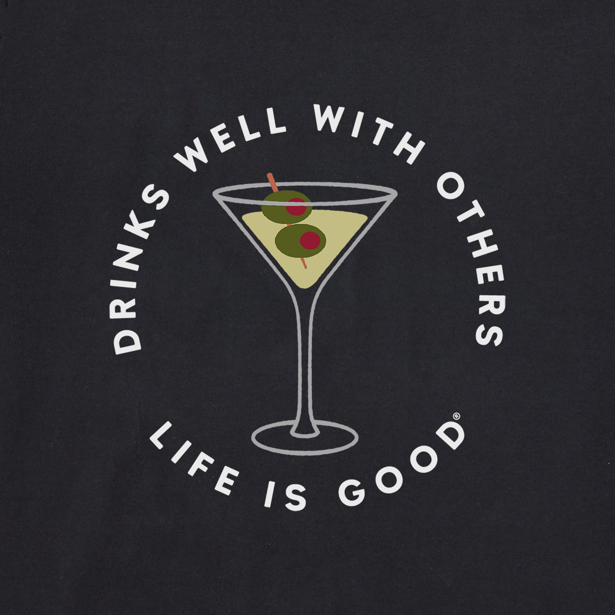 Women's Drinks Well with Others Martini Short Sleeve Vee