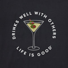 Women's Drinks Well with Others Martini Short Sleeve Vee