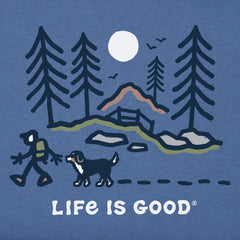 Kids Bernese Hiking Through the Woods Short Sleeve Crusher Tee