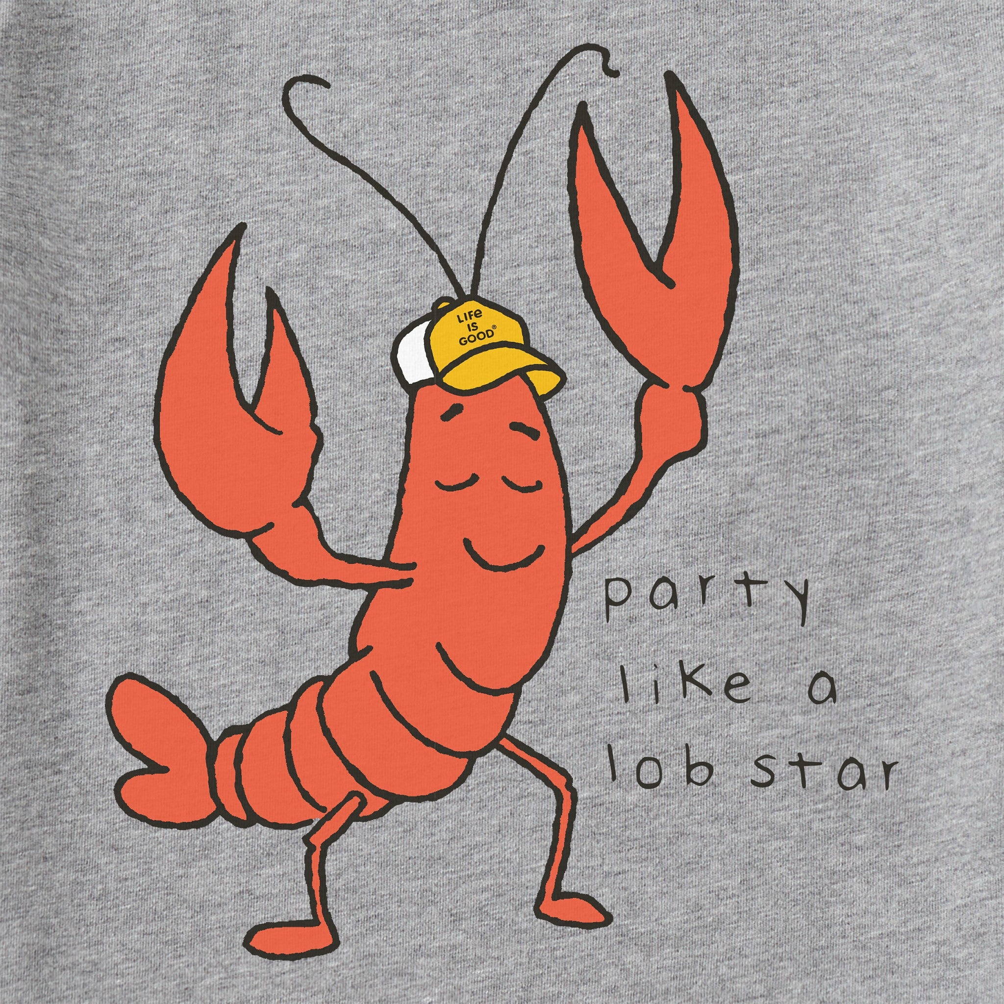 Kids Quirky Party Like a Lobstar Short Sleeve Crusher Tee