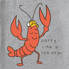 Kids Quirky Party Like a Lobstar Short Sleeve Crusher Tee