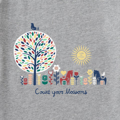 Women's Count your Blossoms Short Sleeve Crusher Vee