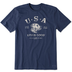 Men's Manifesto Land of the Free Dog Short Sleeve Crusher-LITE Tee