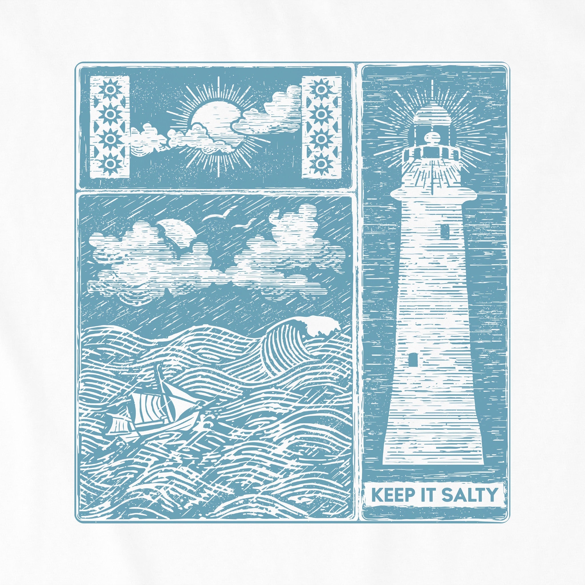 Women's Keep It Salty Woodblock Short Sleeve Tee