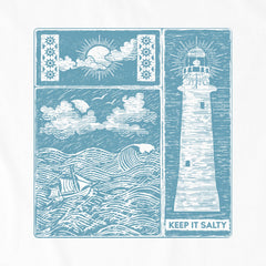 Women's Keep It Salty Woodblock Short Sleeve Tee