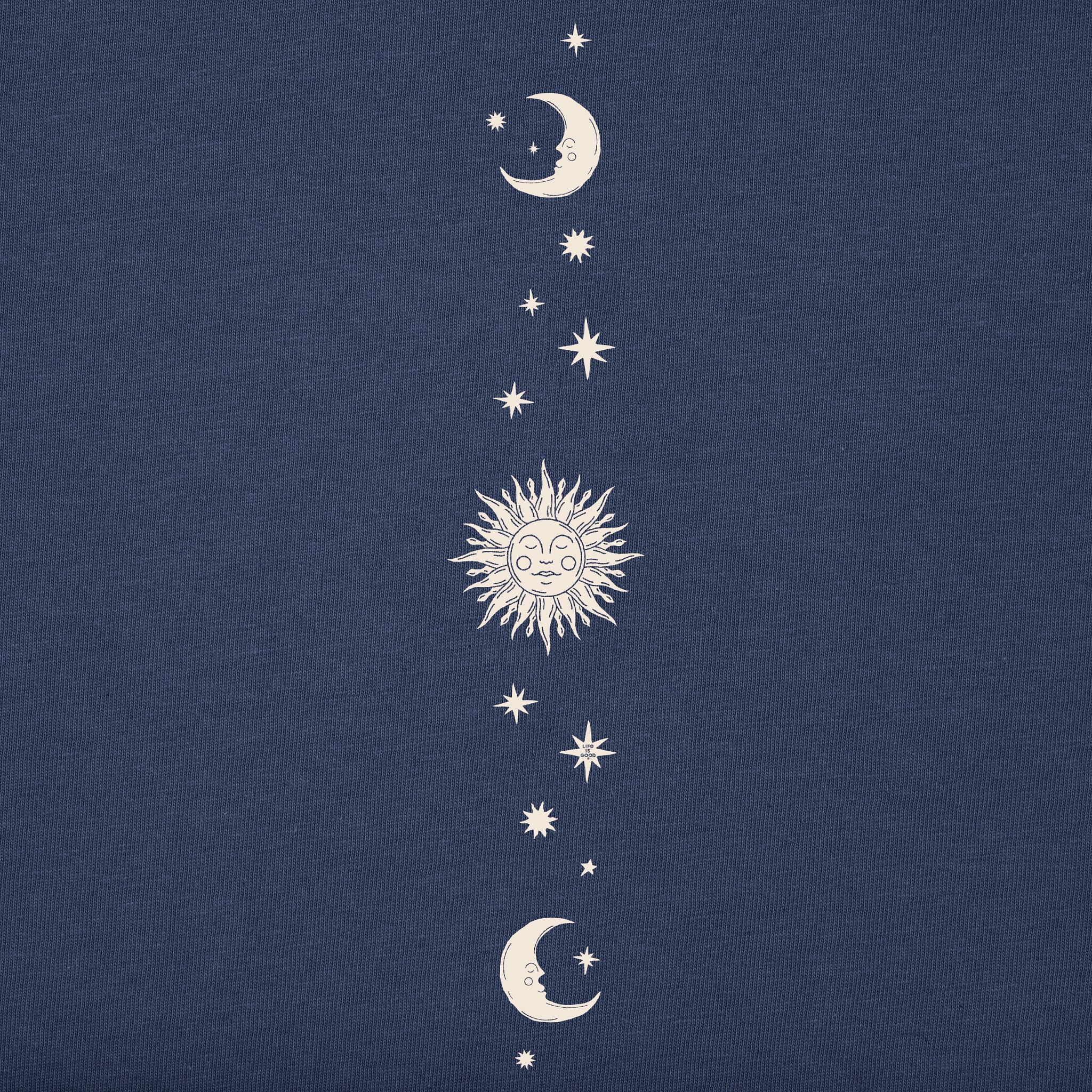 Women's Celestial Sun & Moons Long Sleeve Crusher Boxy Tee
