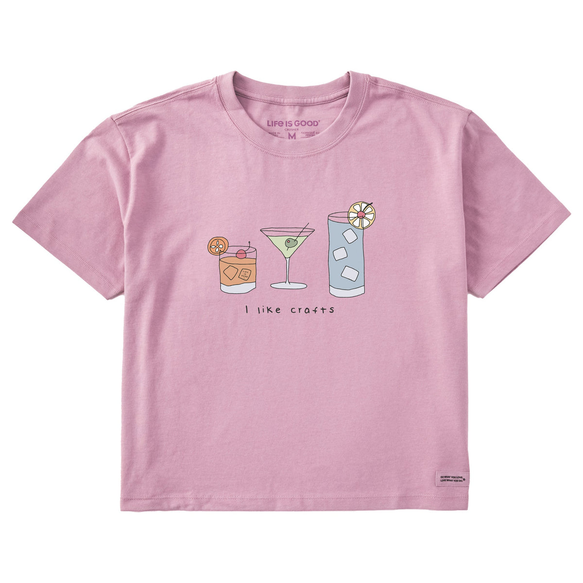 Women's I Like Craft Cocktails Short Sleeve Crusher Boxy Tee