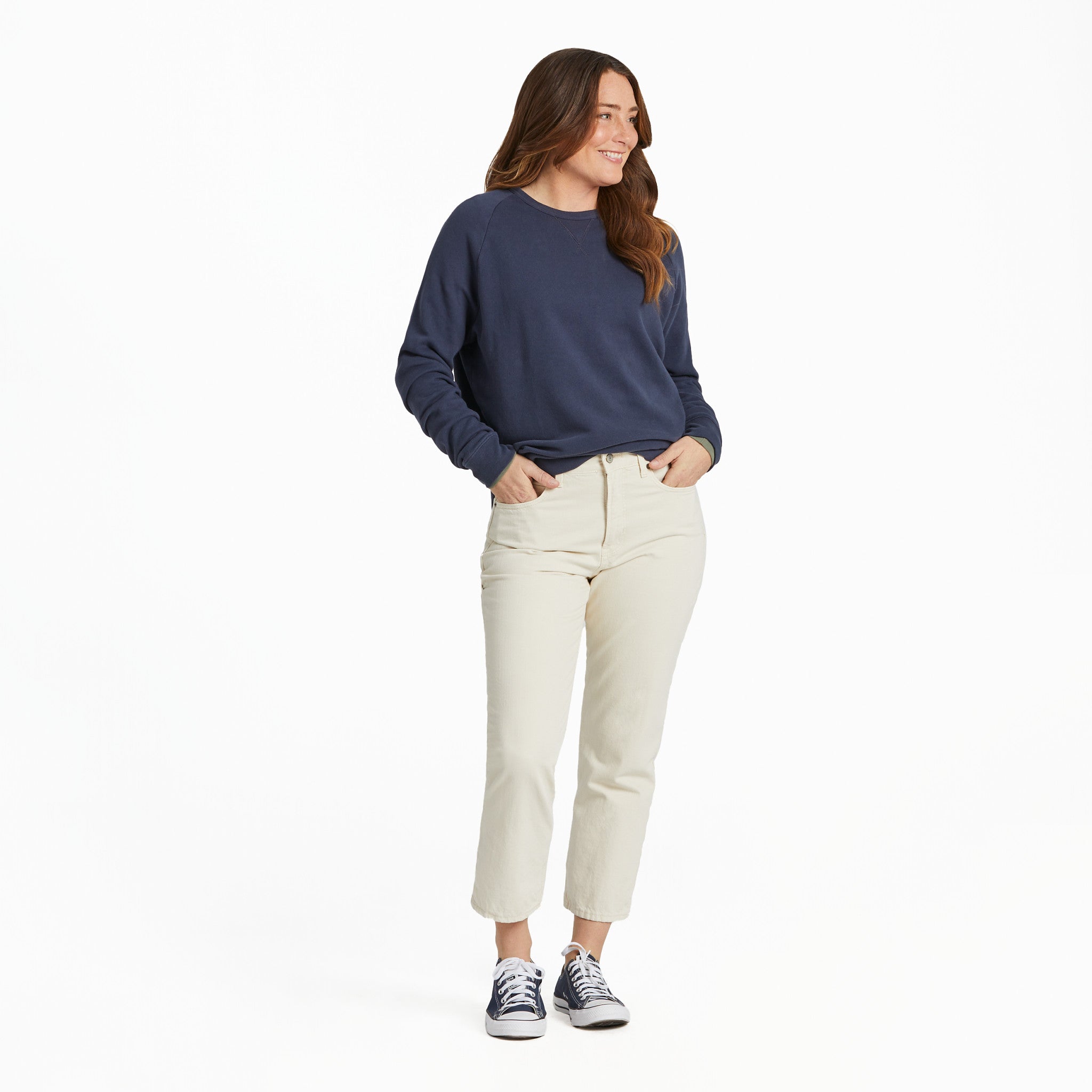 Men's Solid French Terry Crew