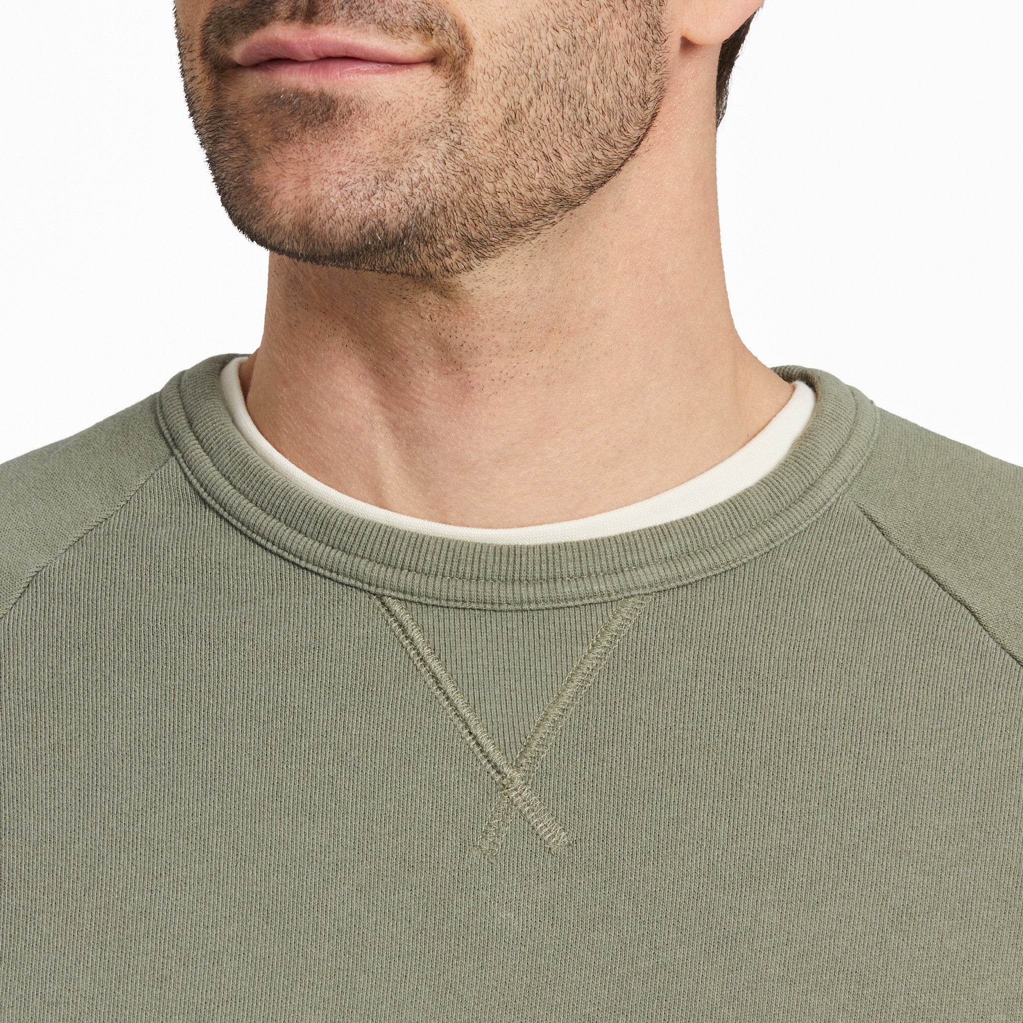 Men's Solid French Terry Crew