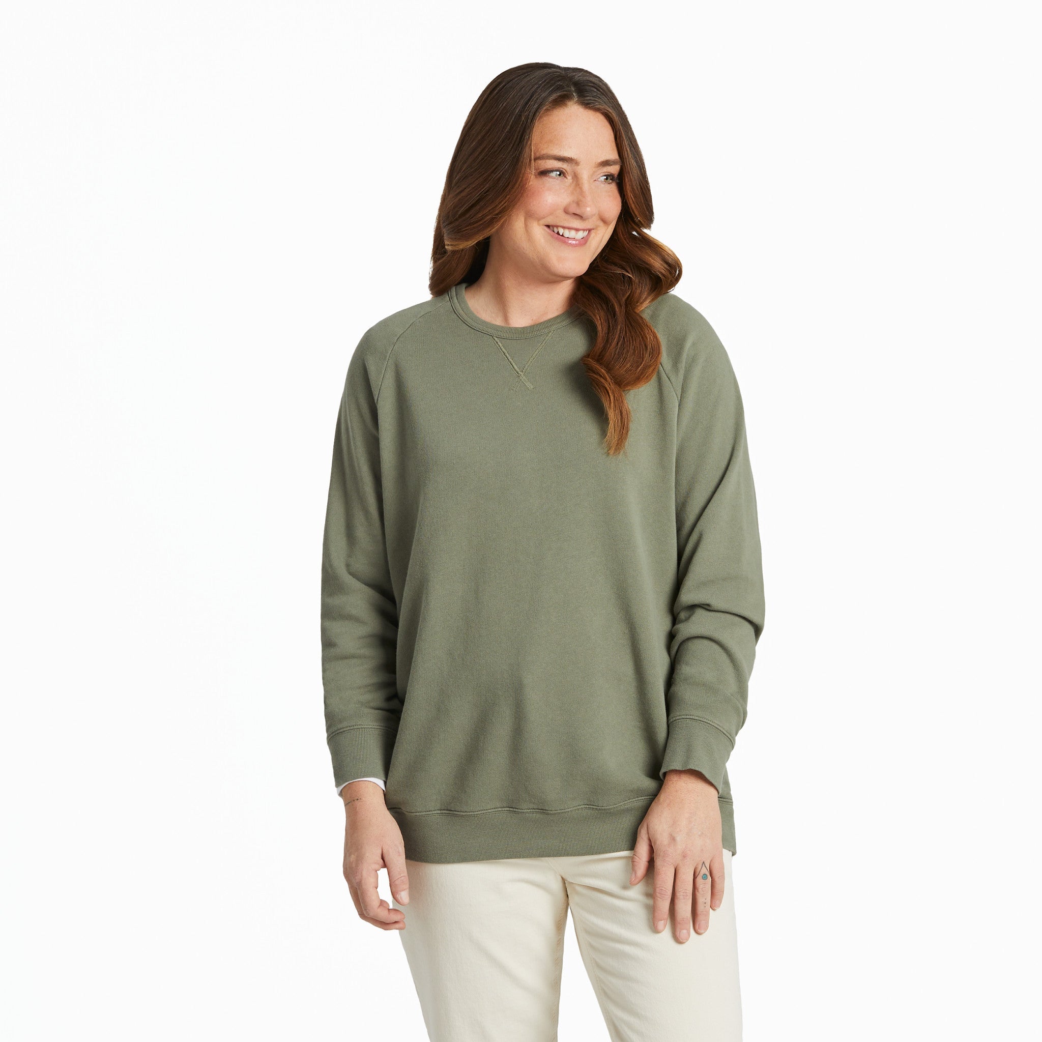 Men's Solid French Terry Crew
