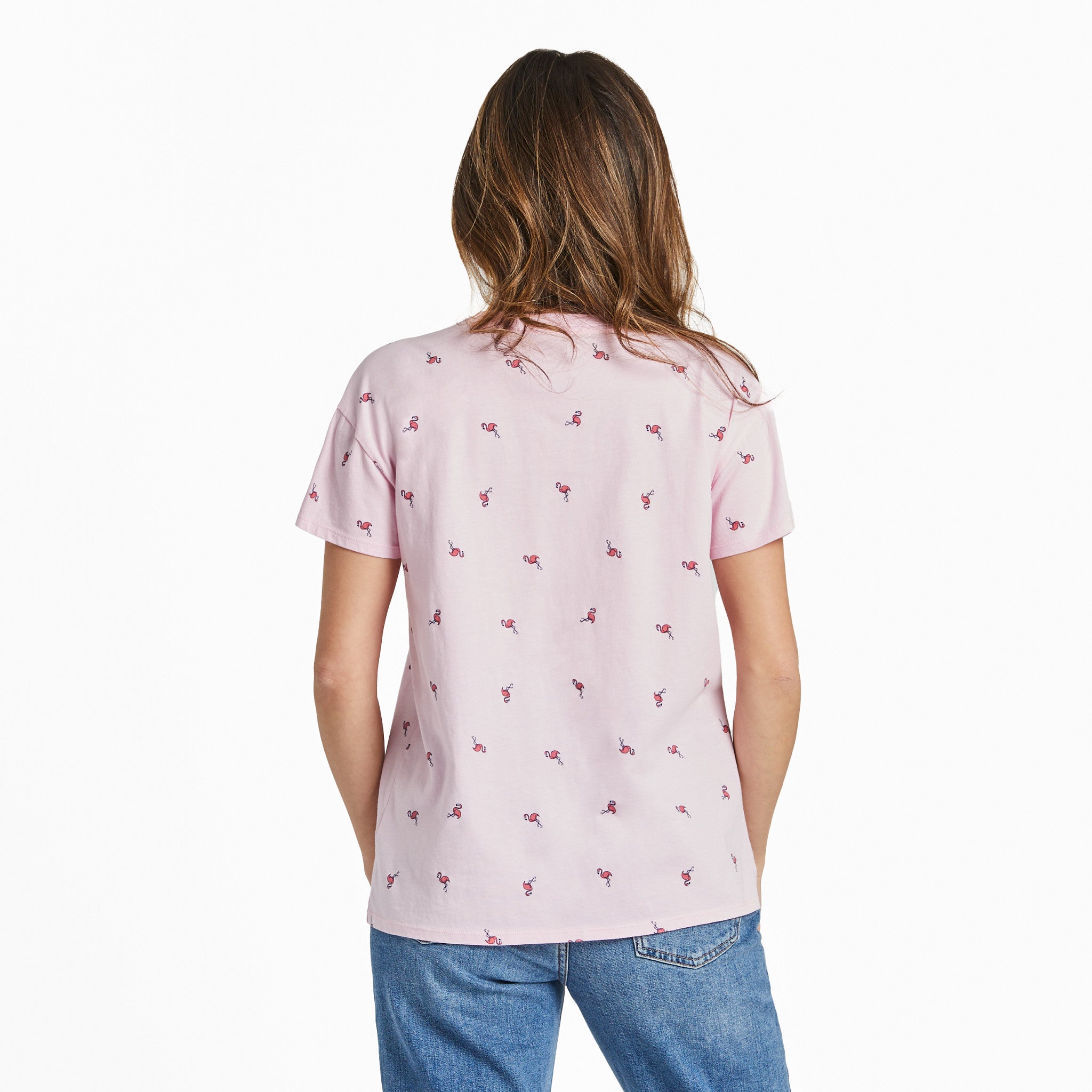 Women's Flamingo Pattern Crusher-LITE Easy Vee