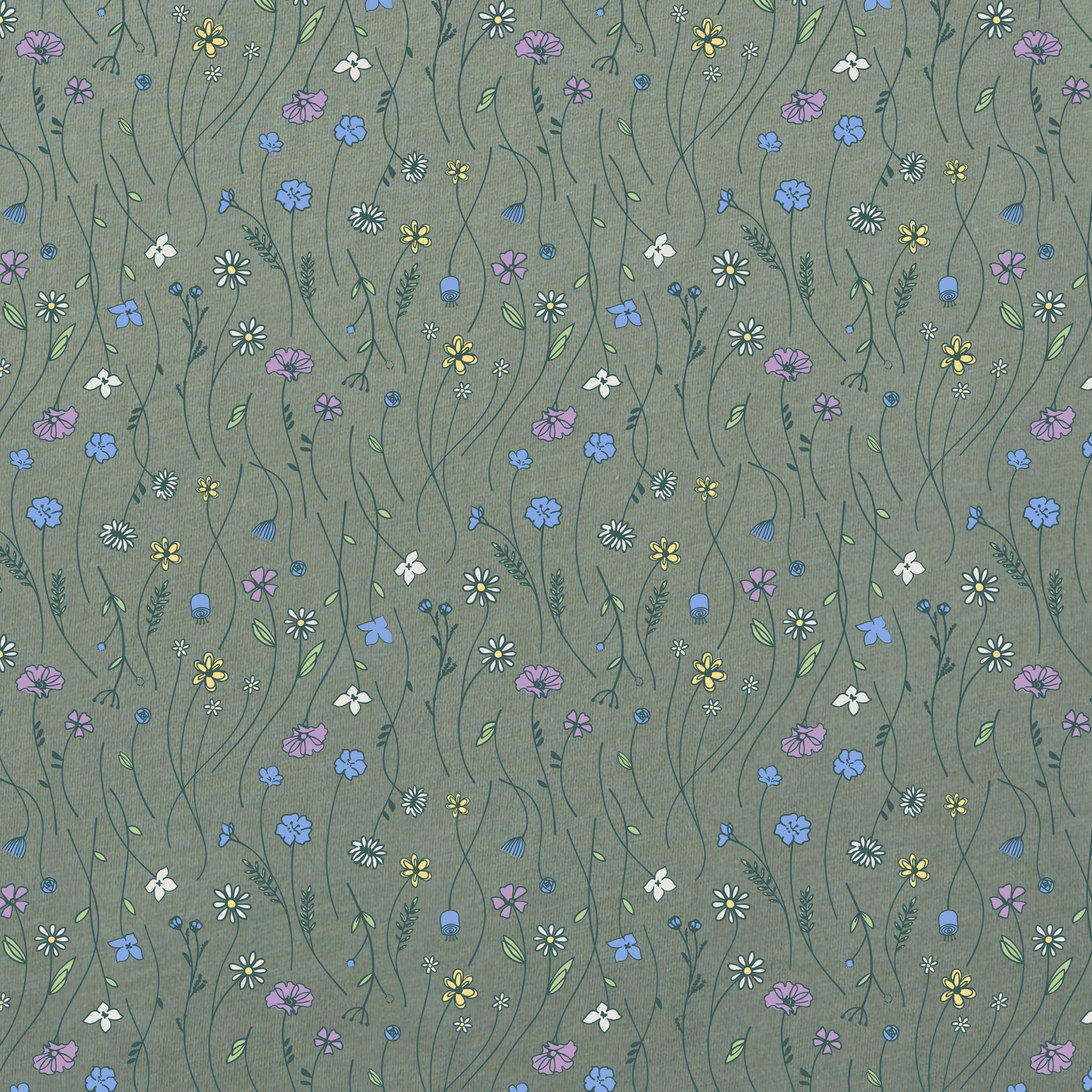 Women's Floral Sketch Pattern Crusher-LITE Easy Tee