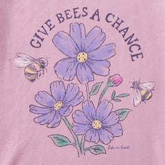 Women's Give Bees a Chance Short Sleeve Crusher Boxy Tee