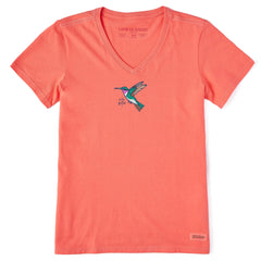 Women's Hummingbird Short Sleeve Vee