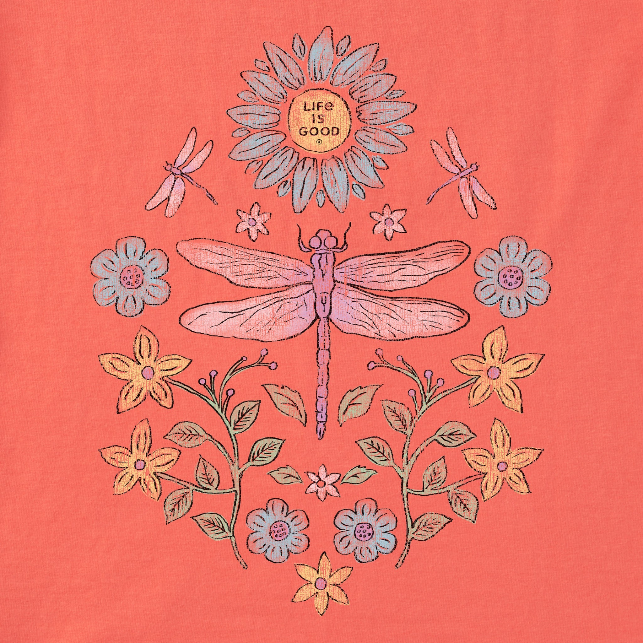 Women's Dragonfly Mirror Short Sleeve Crusher Tee