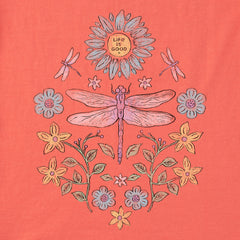 Women's Dragonfly Mirror Short Sleeve Crusher Tee