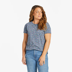 Women's Ditsy Floral Pattern Crusher-LITE Easy Tee