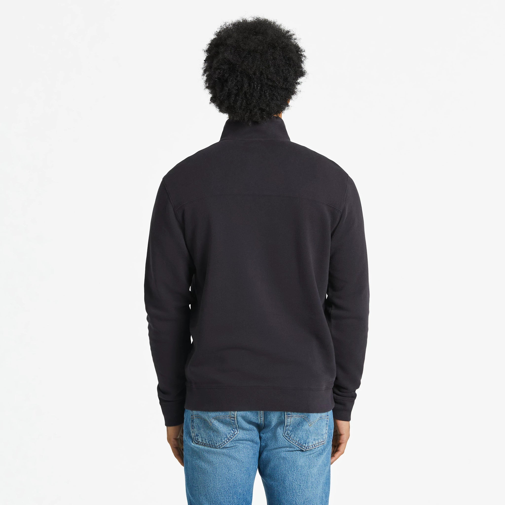 Men's Solid French Terry Quarter Zip