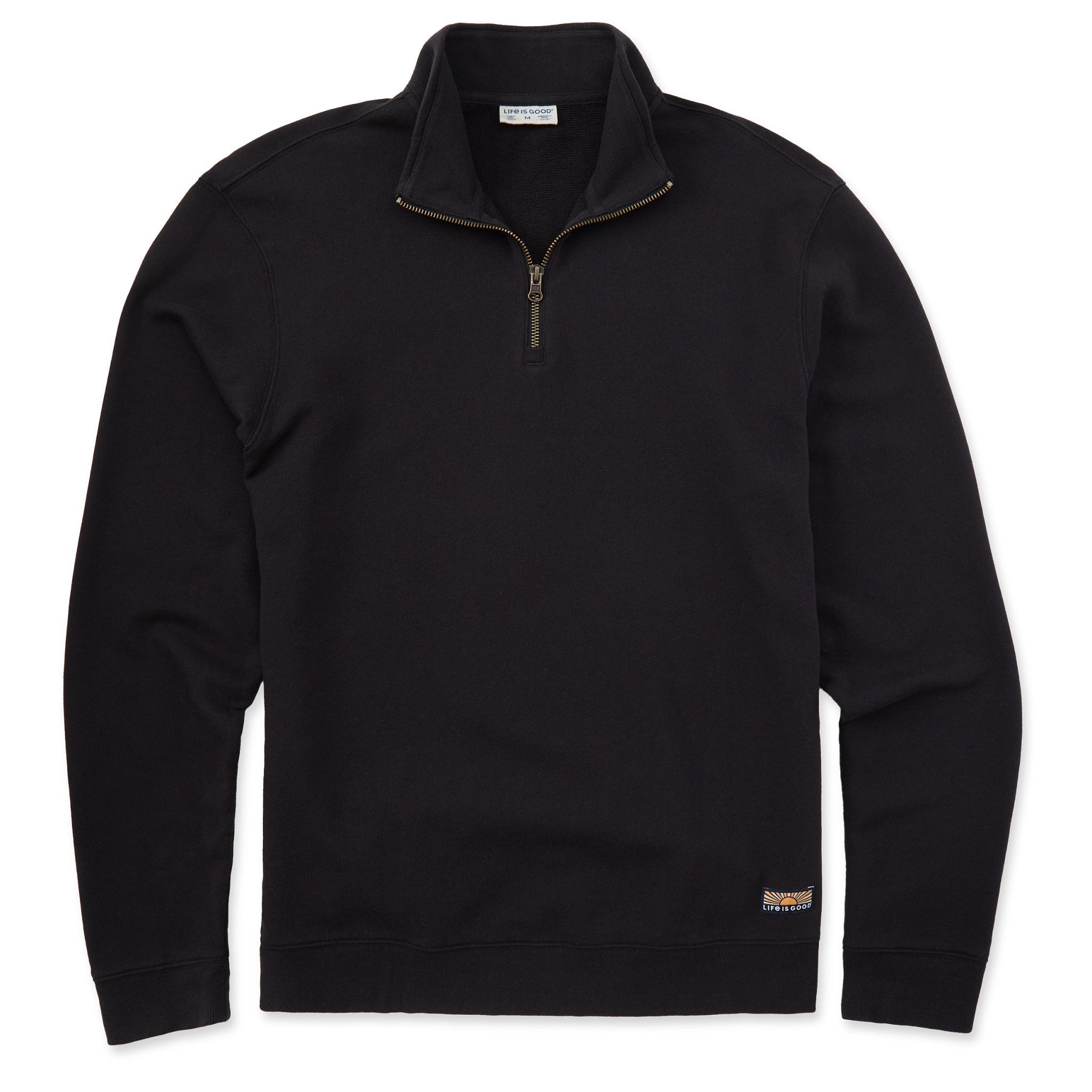Men's Solid French Terry Quarter Zip