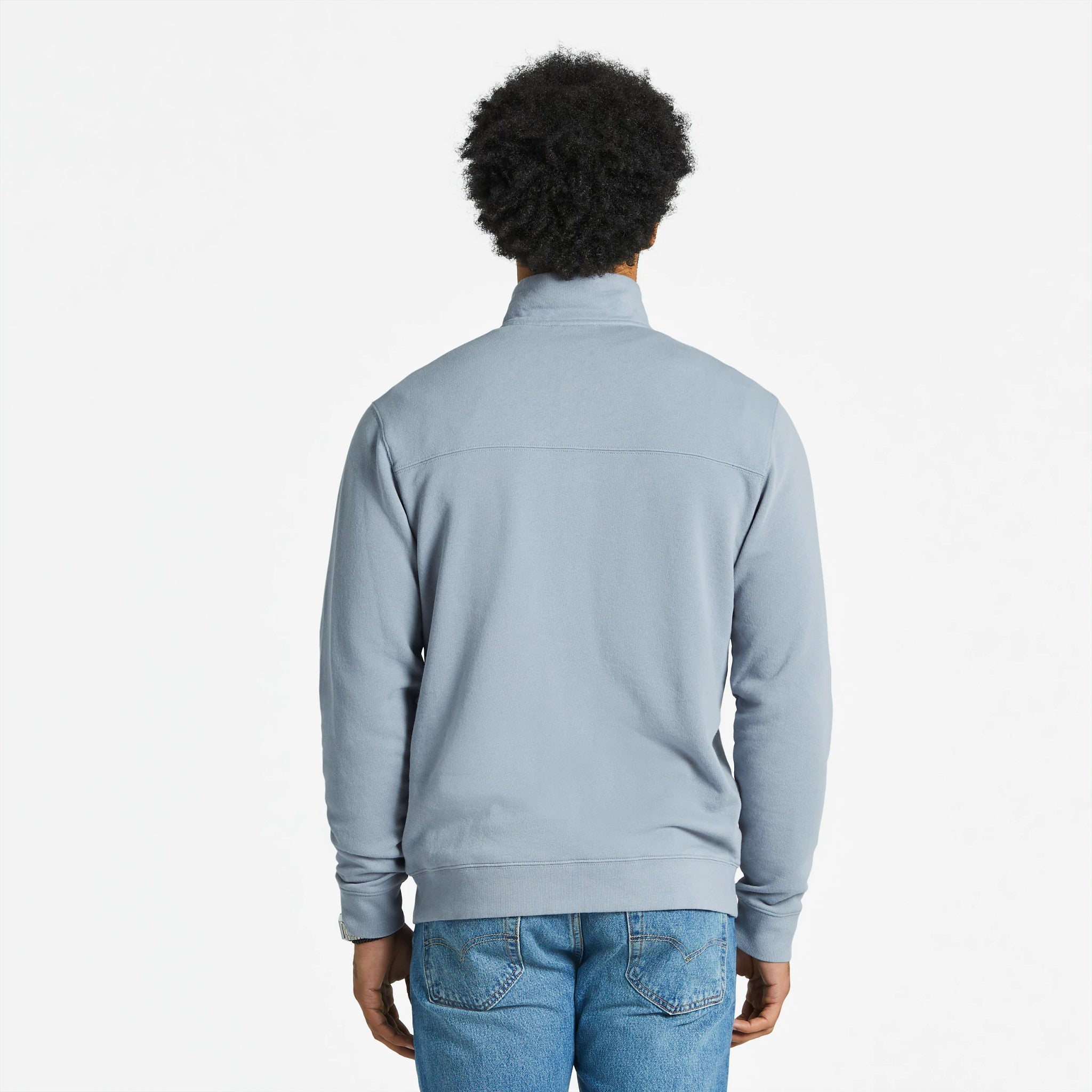 Men's Solid French Terry Quarter Zip