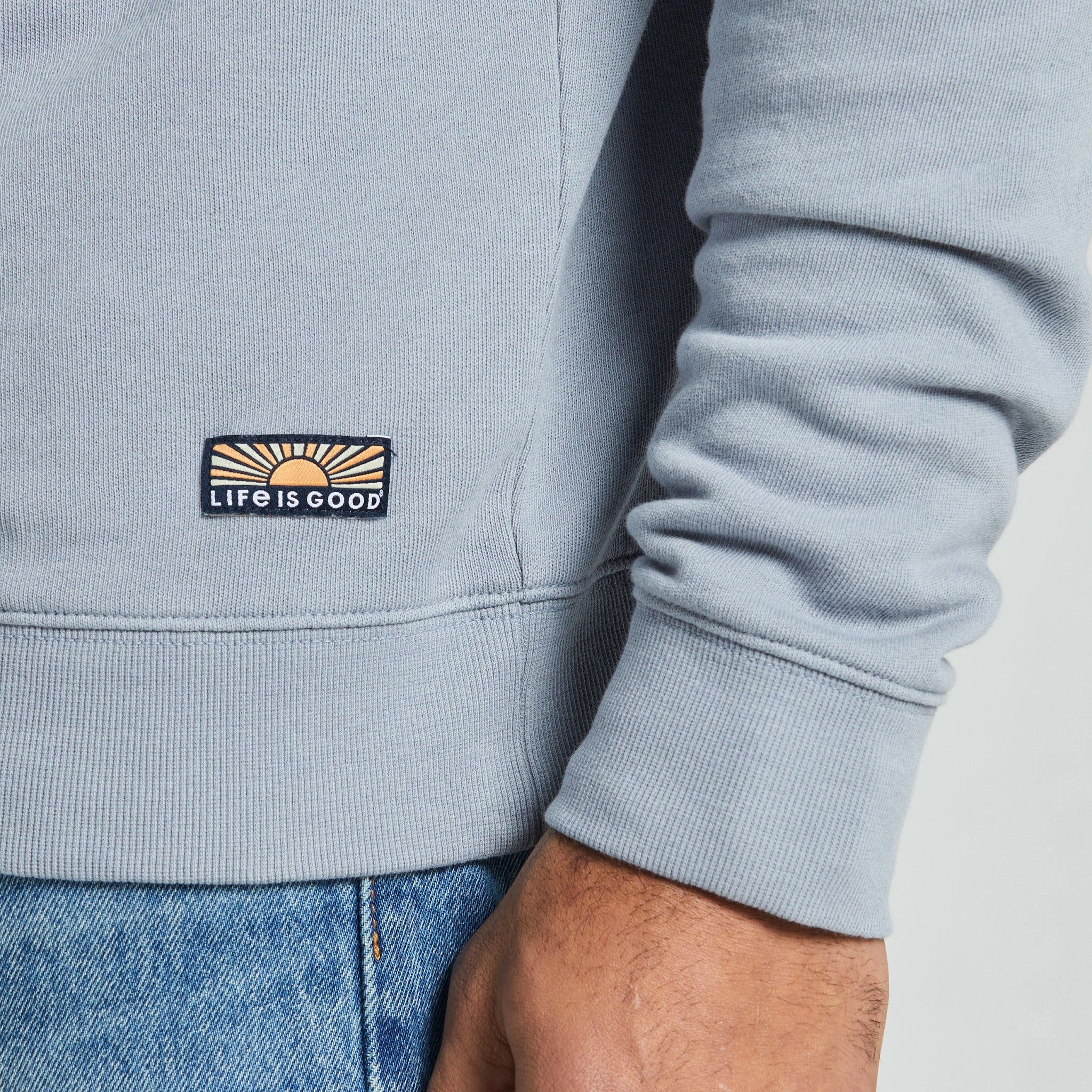 Men's Solid French Terry Quarter Zip
