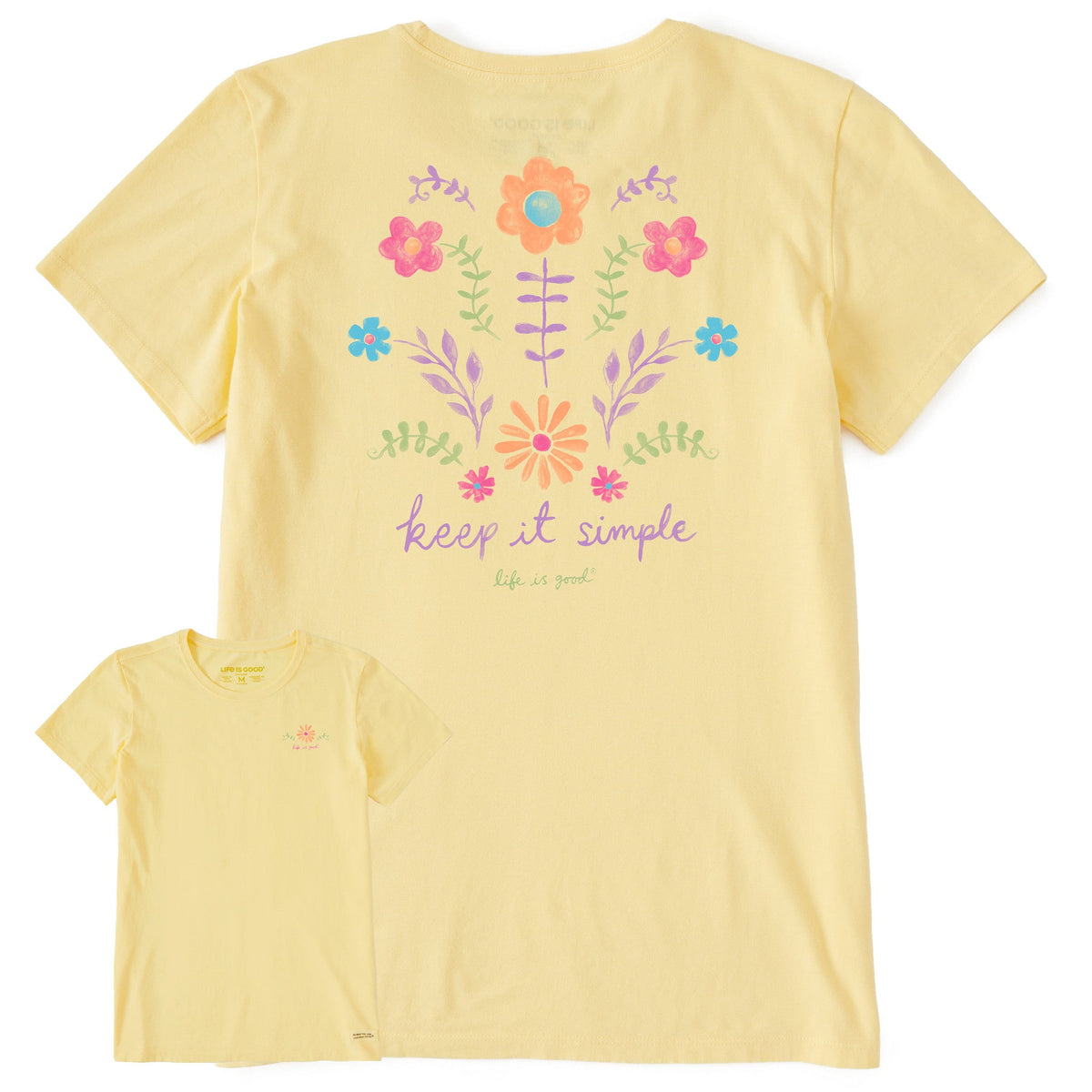Women's Keep it Simple Wildflowers Short Sleeve Crusher Tee