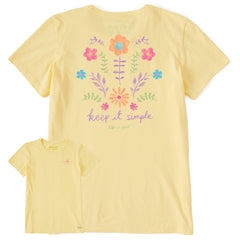 Women's Keep it Simple Wildflowers Short Sleeve Crusher Tee