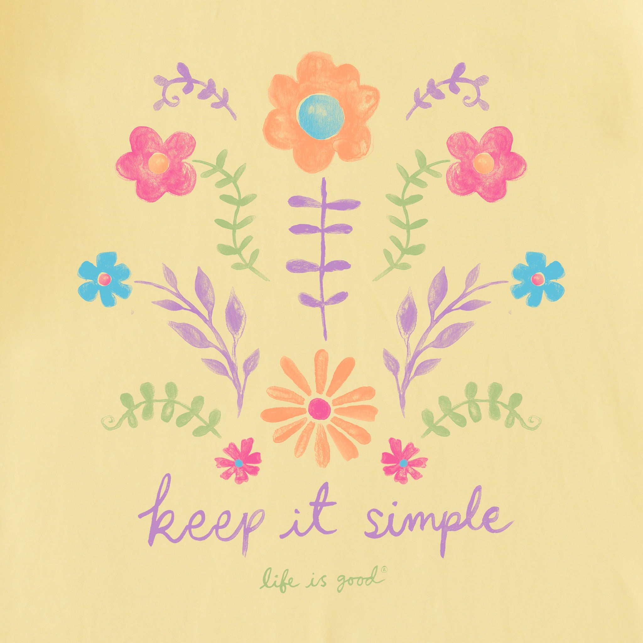 Women's Keep it Simple Wildflowers Short Sleeve Crusher Tee