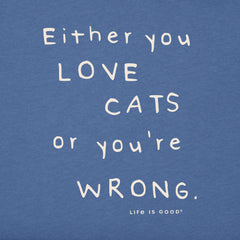 Women's Exotic Love Cats Back Short Sleeve Tee