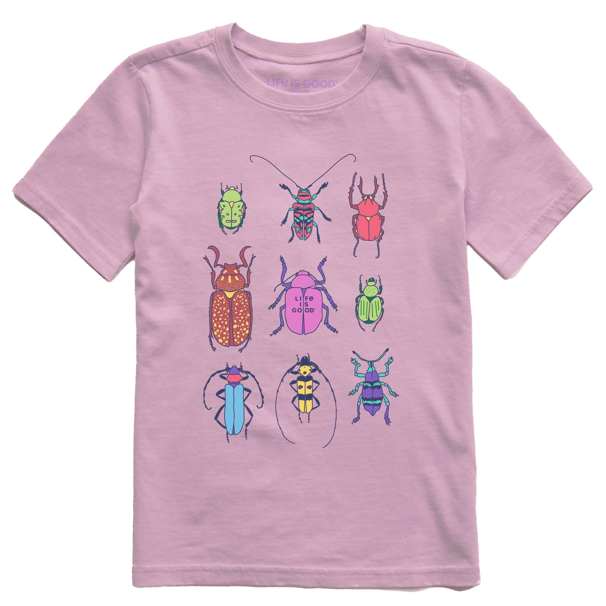 Kids Cool Bug Grid Short Sleeve Crusher Tee