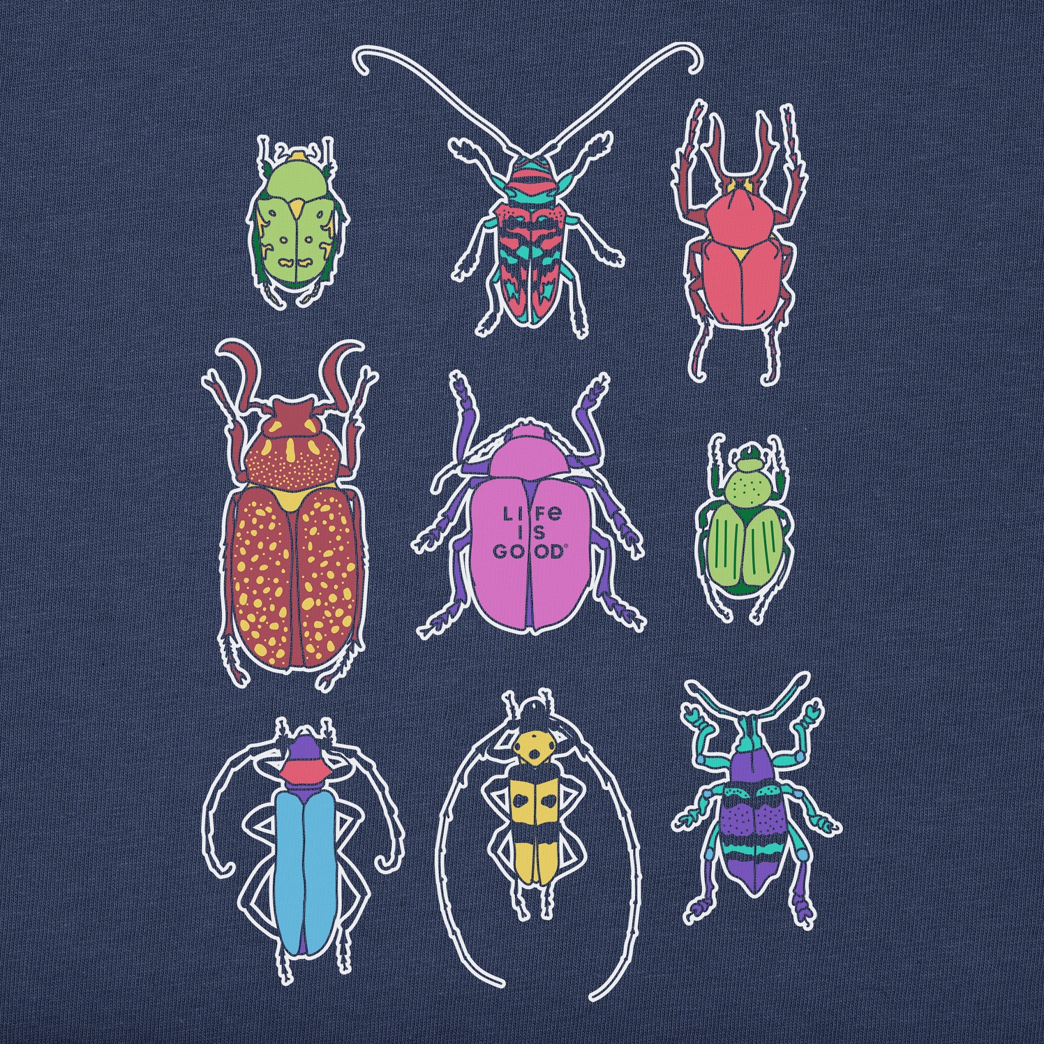Kids Cool Bug Grid Short Sleeve Crusher Tee