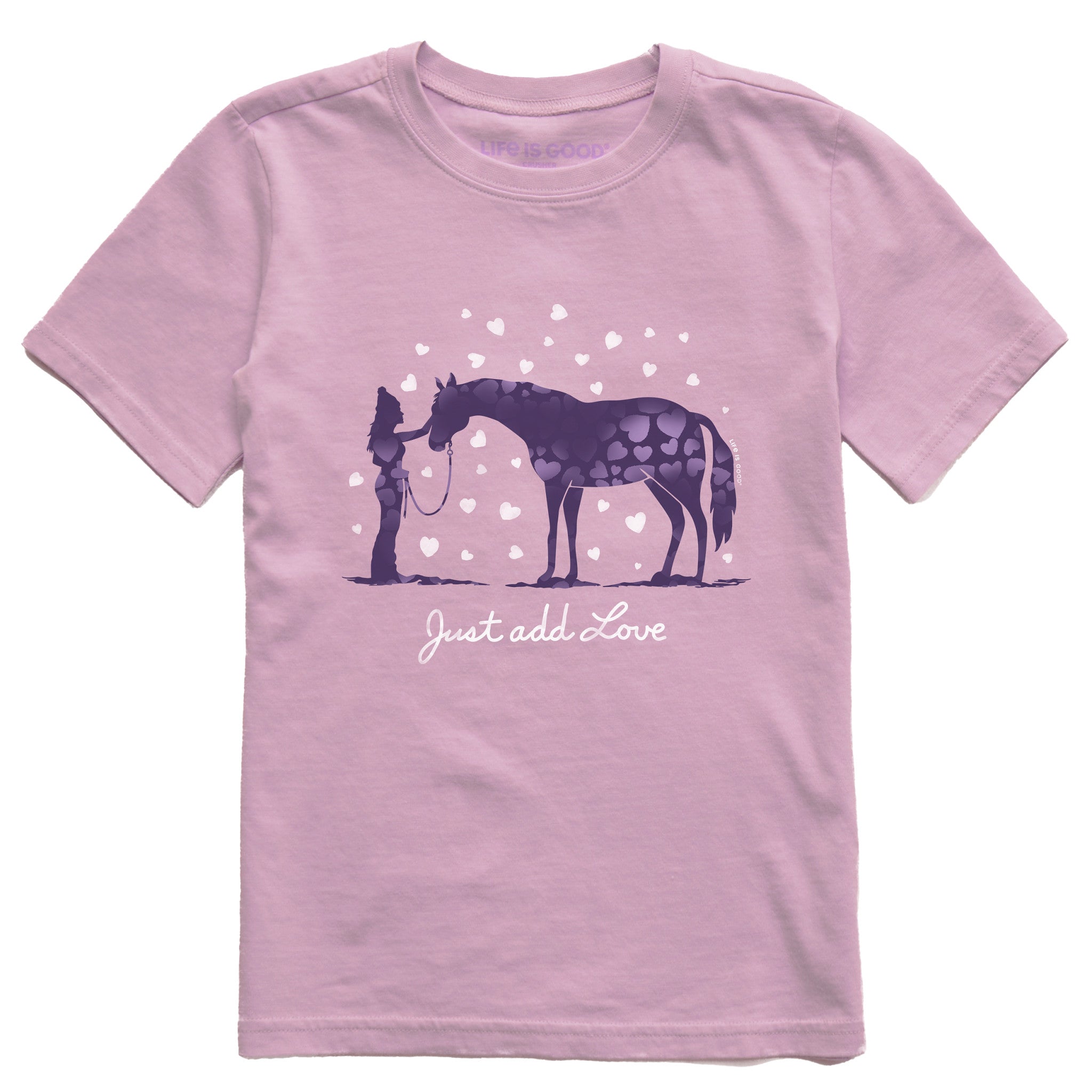 Kids Just Add Love Horse Short Sleeve Crusher Tee