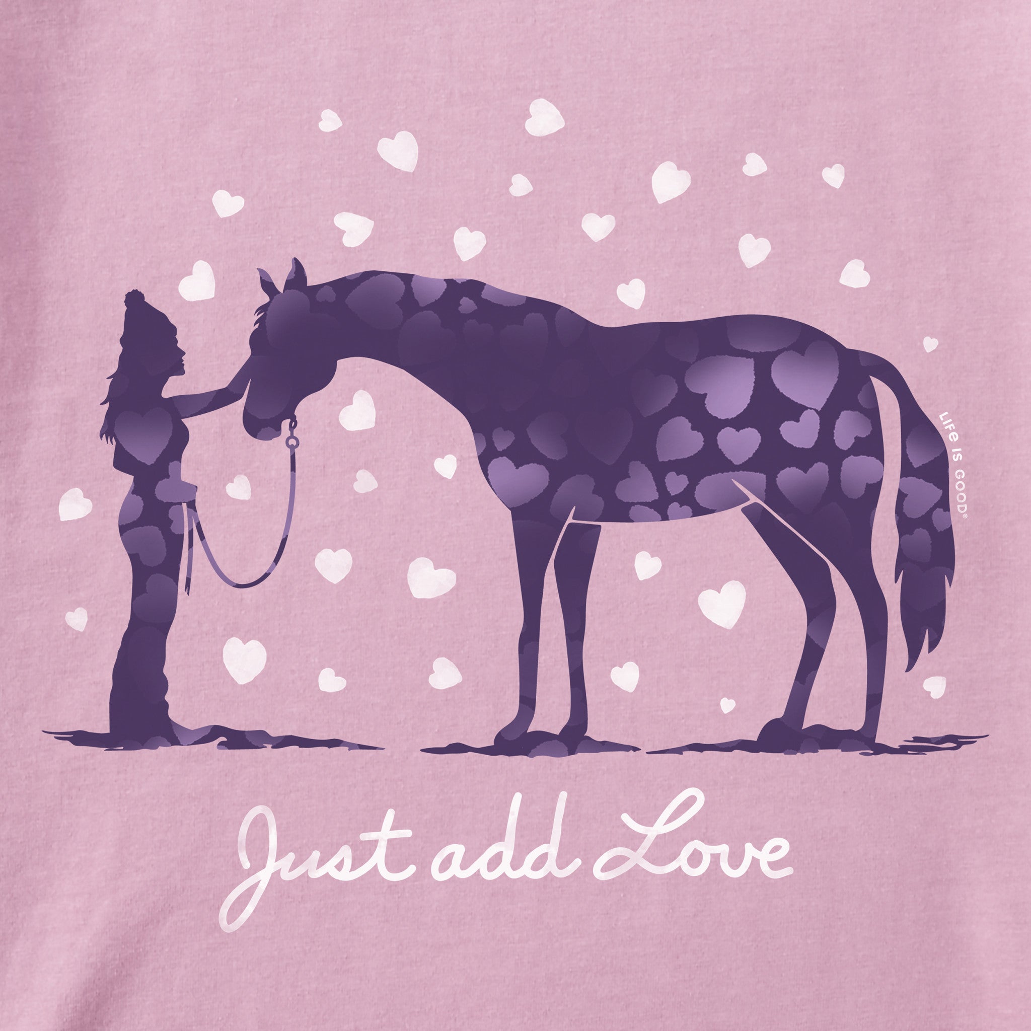 Kids Just Add Love Horse Short Sleeve Crusher Tee