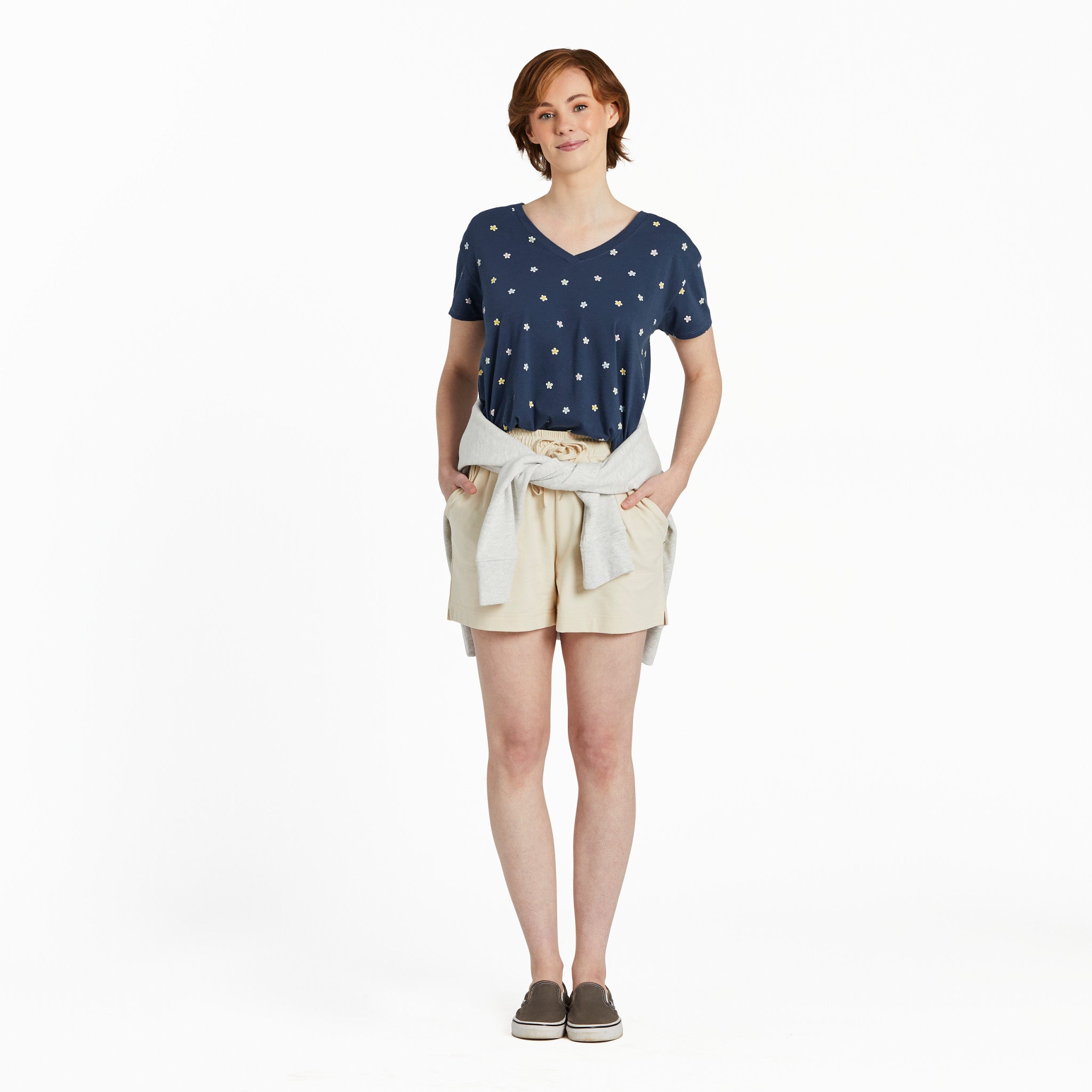 Women's Daisy Ditsy Pattern Crusher-LITE Easy Vee