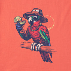 Women's Good Vibes Parrot Short Sleeve Crusher Tee