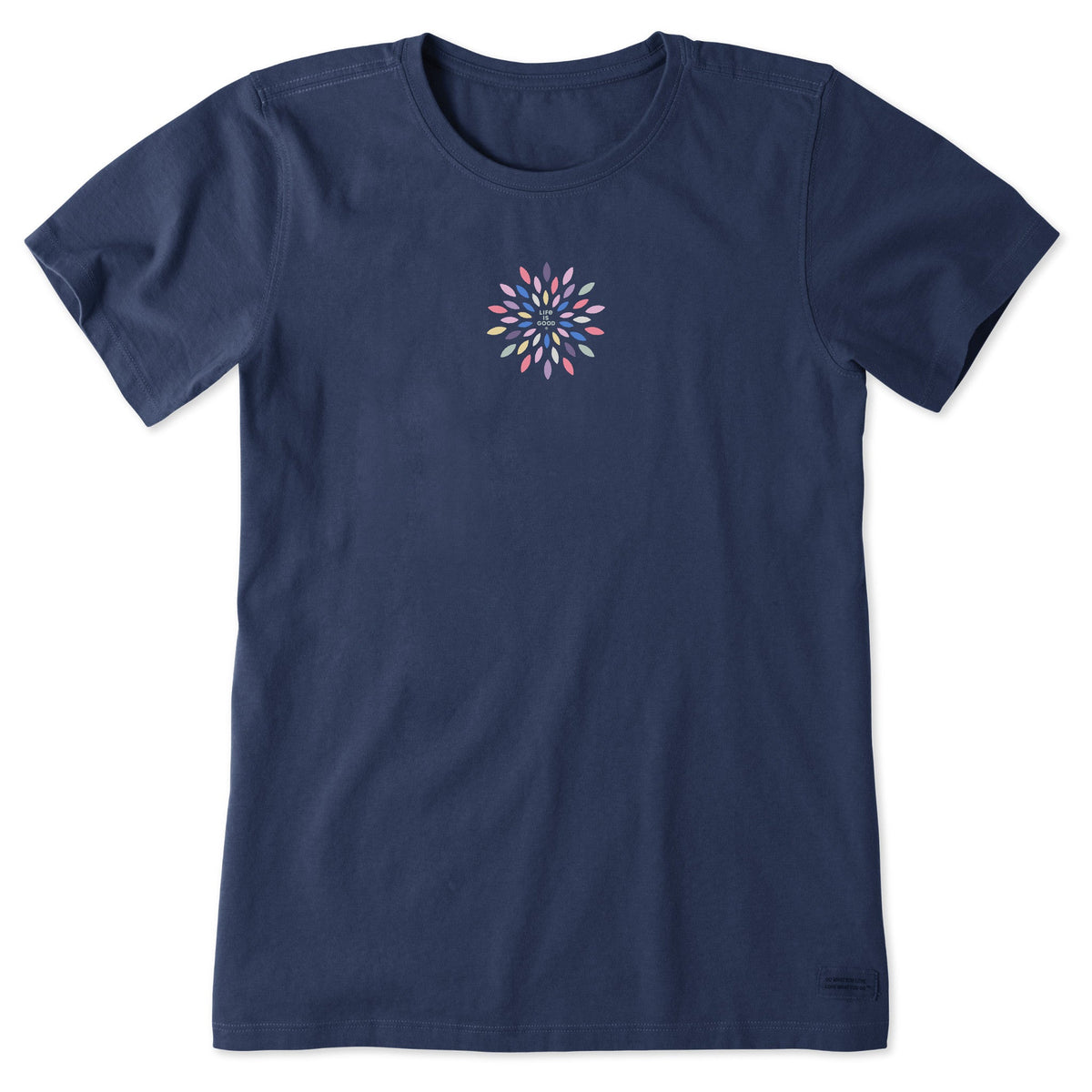 Women's Colorful Flower Burst Short Sleeve Crusher Tee