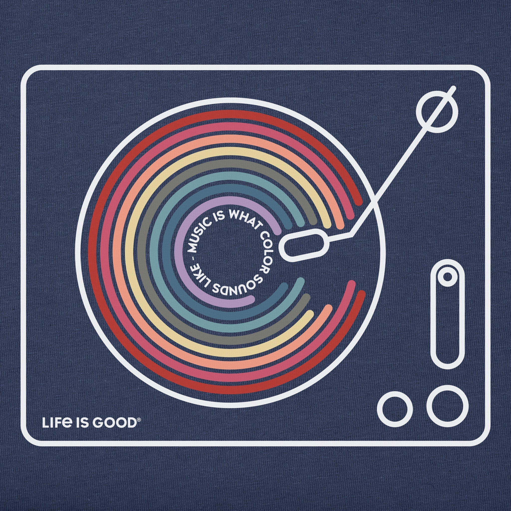 Men's Music Color Turntable Short Sleeve Tee