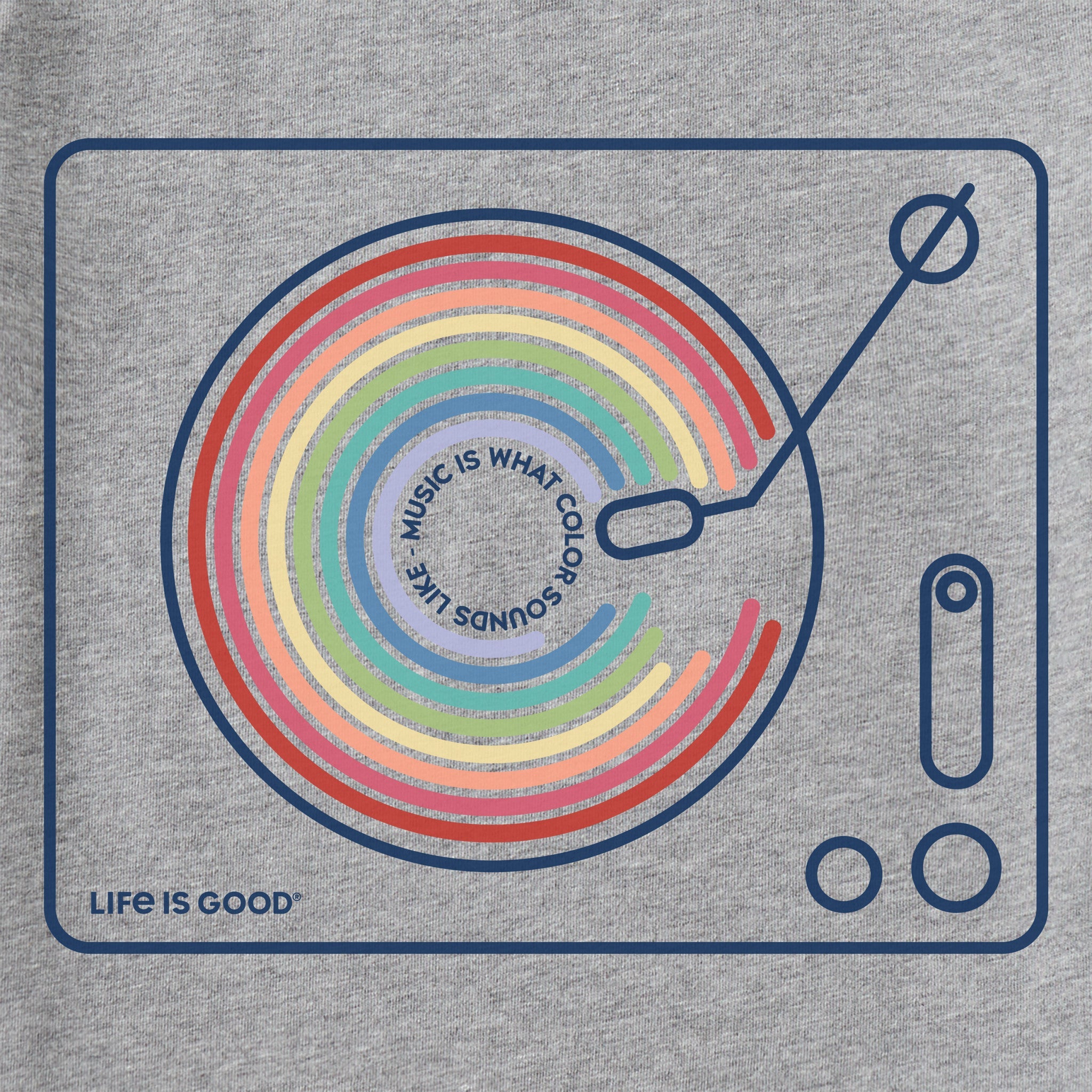 Men's Music Color Turntable Short Sleeve Tee