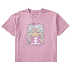 Women's Good Day Sunshine Ocean Short Sleeve Crusher Boxy Tee