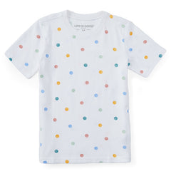 Kids Smile Pattern Short Sleeve Crusher Tee