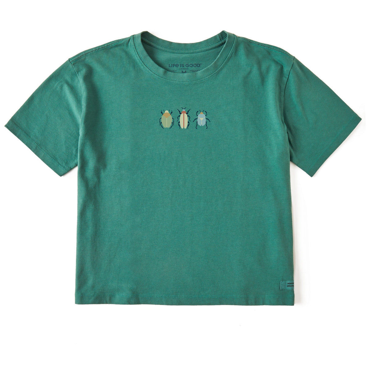Women's 3 Beetles Short Sleeve Crusher Boxy Tee
